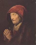 REMBRANDT Harmenszoon van Rijn, An old woman at prayer (mk33)